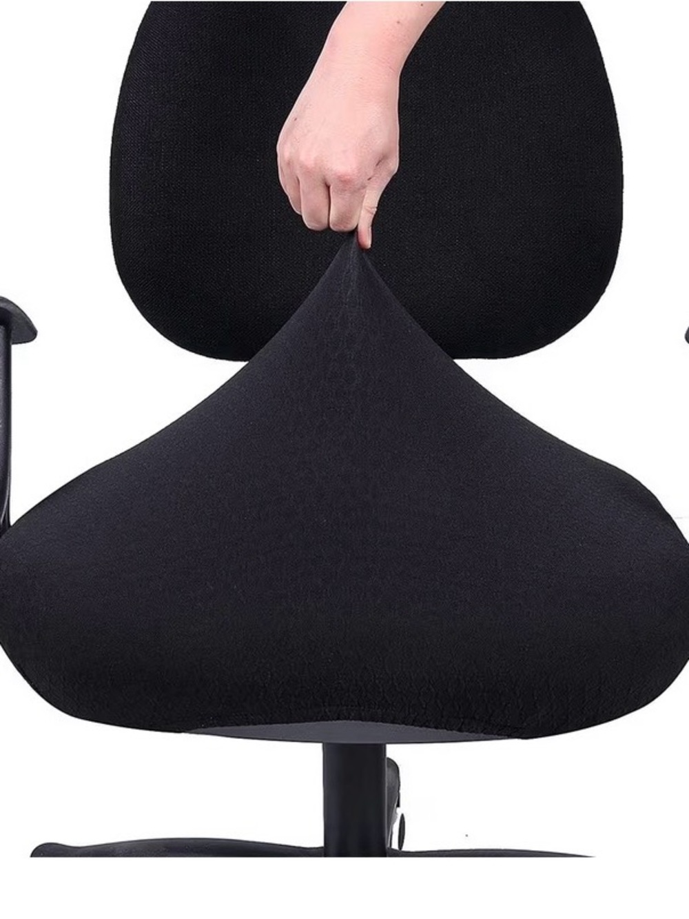 Stretch Black Office Chair Cover - Home Office